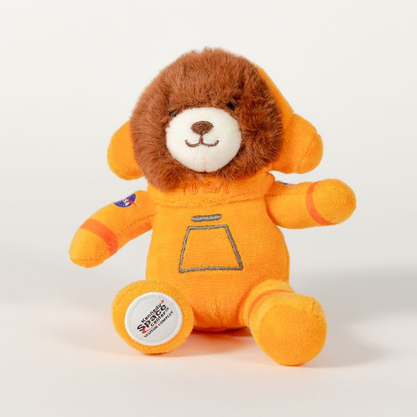 Clip Keychain Plush Astronaut Bear Orange Suit