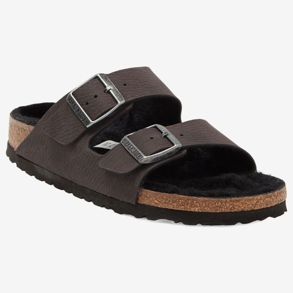 Birkenstock Arizona Genuine Shearling Lined Slide Sandal