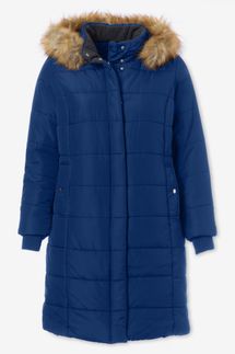 Roaman’s Plus Size Knee Length Puffer Coat