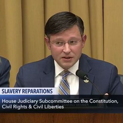 Representative Mike Johnson, Republican from Louisiana, at Wednesday's House Judiciary hearing on reparations.