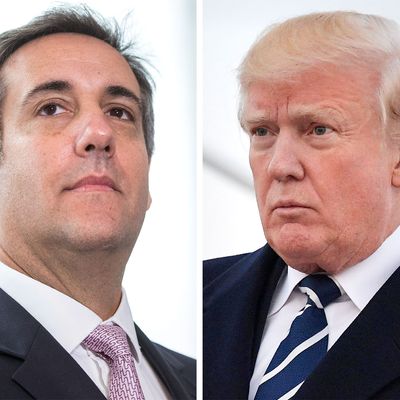 Michael Cohen and Donald Trump.