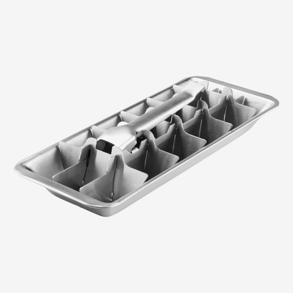 18-Slot Stainless Steel Ice Cube Tray with Easy Release Handle