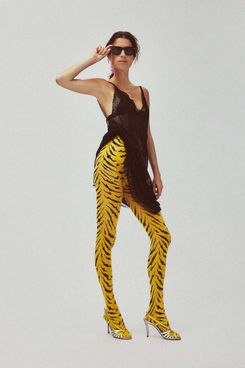 Swedish Stockings x Leandra Medine Cohen Roxana Tiger Tights