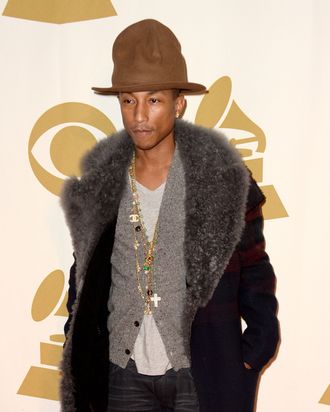 LOS ANGELES, CA - JANUARY 27: Recording artist Pharrell Williams attends 
