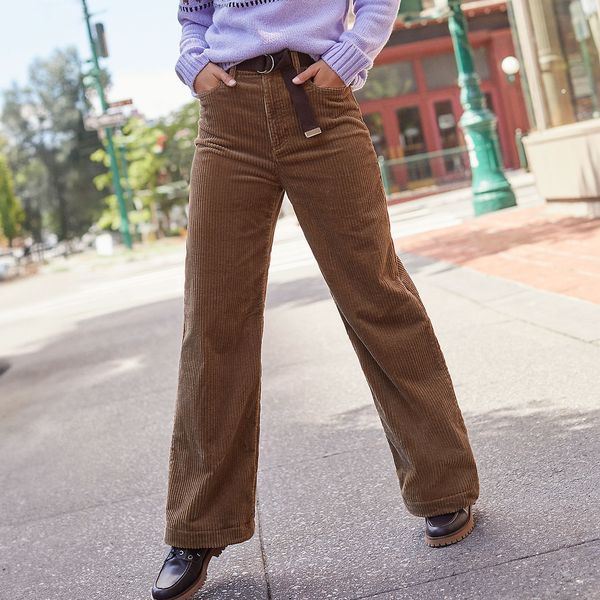 Lands’ End High-Rise Wide-Leg Corduroy Pants