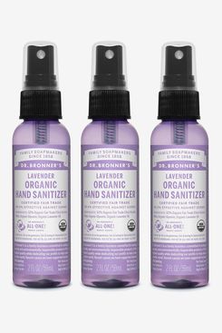 Dr. Bronner's Organic Lavender Hand Sanitizer 2 oz. Travel Safe Bundle (3 Bottle Pack)