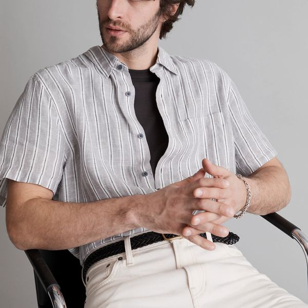 Madewell Linen Perfect Short-Sleeved Shirt