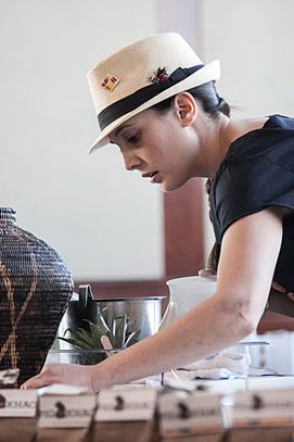 Competitor Leah Cohen (Pig & Khao) plates up her offerings for the judges.