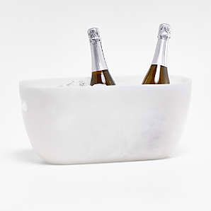 Crate and Barrel Naya White Resin Beverage Tub