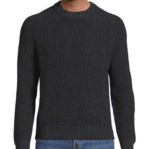 Lands' End Drifter Cotton Crewneck Sweater