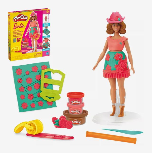 Play-Doh Barbie Designer Doll Set - Florals and Fringe