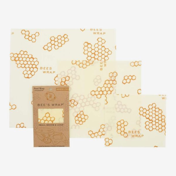Bee’s Wrap Reusable Beeswax Food Wraps, Honeycomb Print (3-pack)