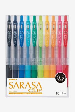 Zebra Sarasa Clip 0.5, 10 Color Set