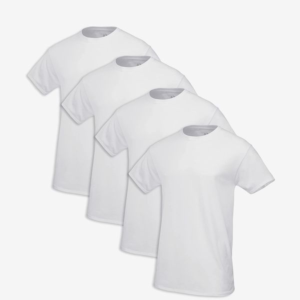 Fruit of the Loom Premium Tag-Free Cotton Undershirts, Pack of 4
