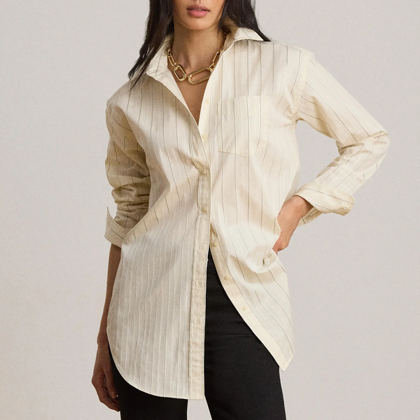 Lauren Ralph Lauren Broadcloth Cotton Button-up Shirt
