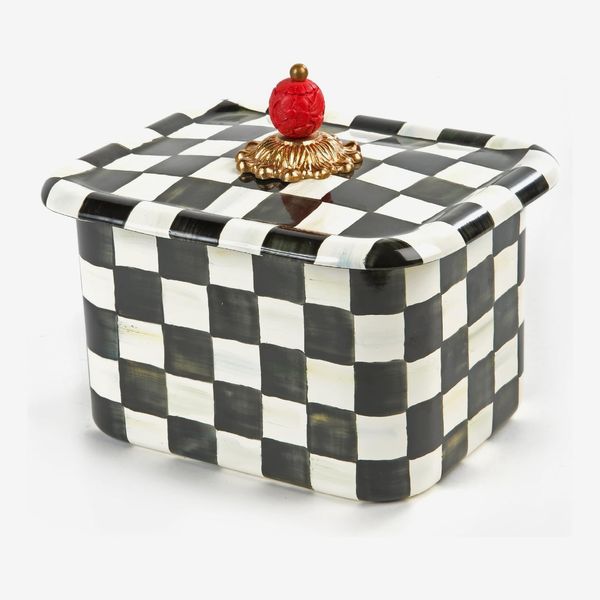 Mackenzie-Childs Enamel Recipe Box - Courtly Check