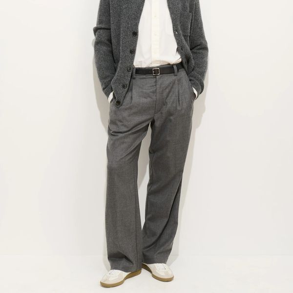 Alex Mill Jeremy Pleated Trouser in Wool Flannel