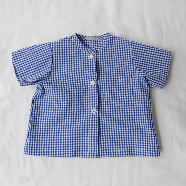 Makié Baby Shirt Charlie – Blue Gingham Check