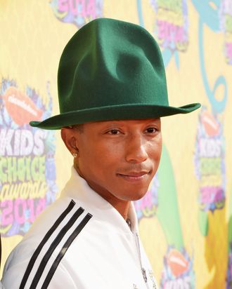Recording artist Pharrell Williams attends Nickelodeon's 27th Annual Kids' Choice Awards held at USC Galen Center on March 29, 2014 in Los Angeles, California. 
