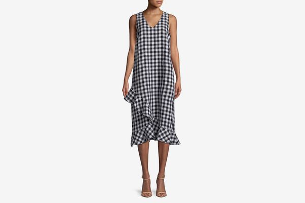 Lord & Taylor Gingham Ruffle Dress