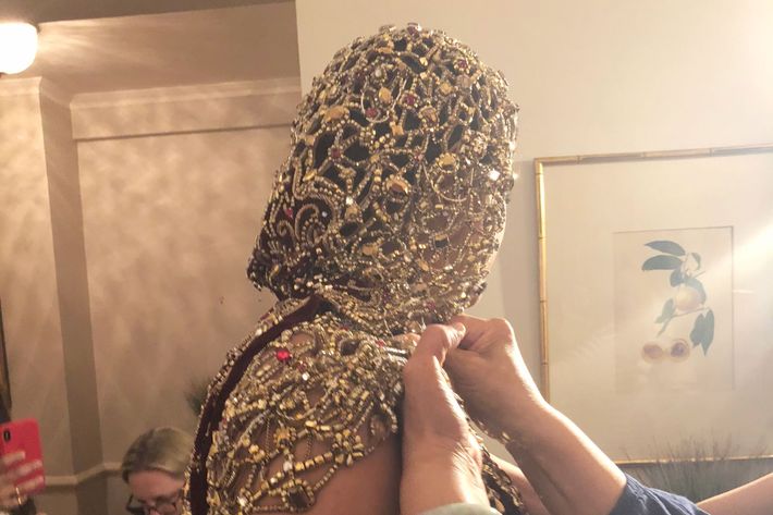 Priyanka Chopra getting ready for the 2018 Met Gala.