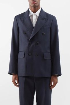 Our Legacy Work Shop Double-Breasted Moahir-Blend Suit Jacket
