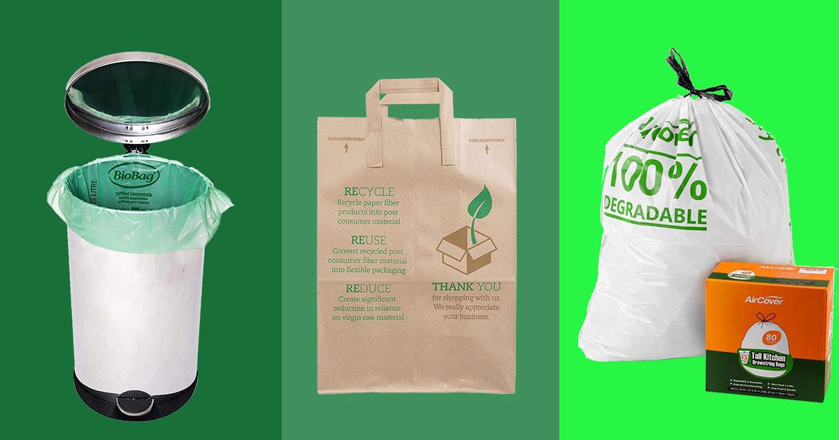 Small Trash Bags 4-Gallon Biodegradable 100 Counts/ 5 Rolls Recycling SALE