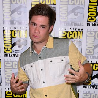 SAN DIEGO, CA - JULY 18: Actor Adam DeVine attends Comedy Central's 'Workaholics' press line at the Hilton San Diego Bayfront Hotel on July 18, 2013 in San Diego, California. (Photo by Jerod Harris/Getty Images)