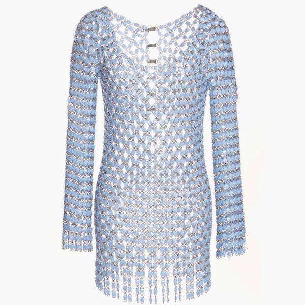 Paco Rabanne Embellished Scoop-Neck Mini Dress