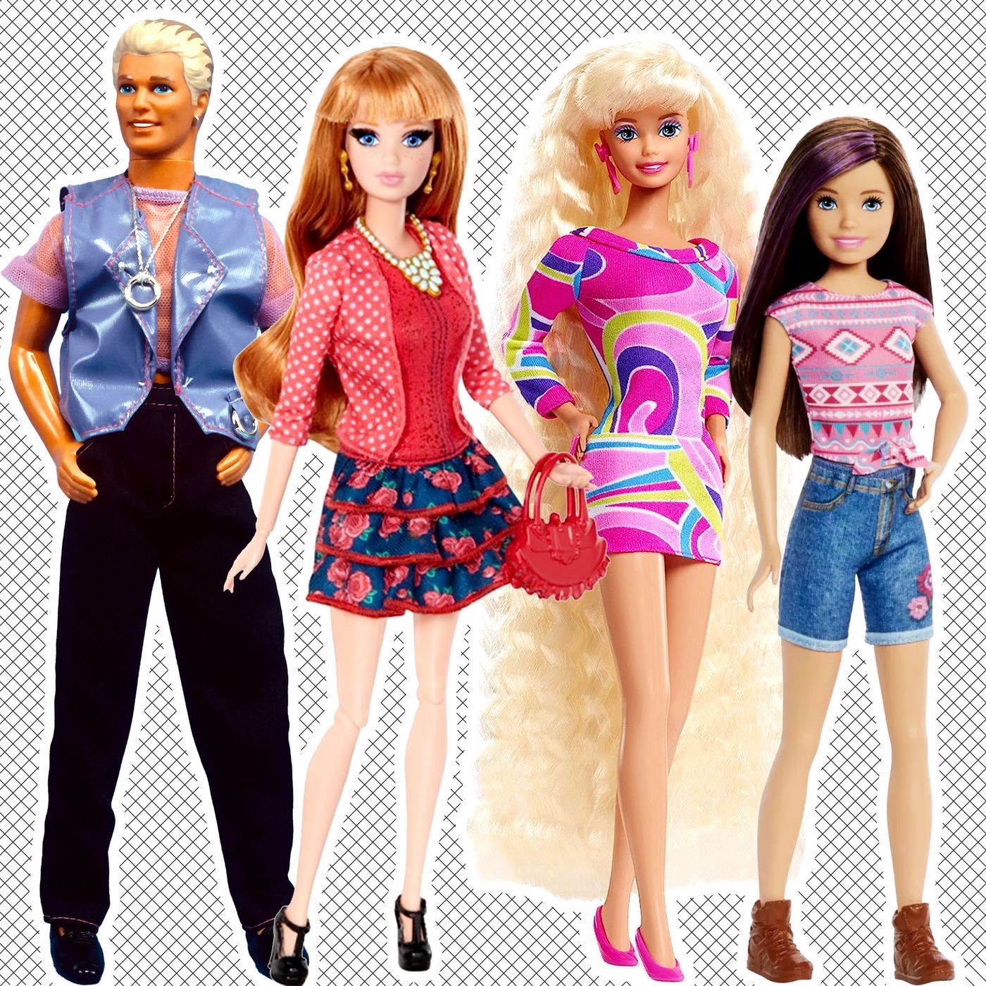 Barbie Made to Move Barbie Doll, Blue Top and Made to Move Barbie Doll,  Pink Top Bundle