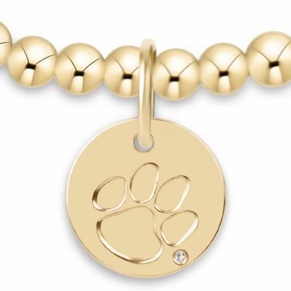 Enewton Ecollegiate Classic Gold 3mm Bracelet - Clemson Disc