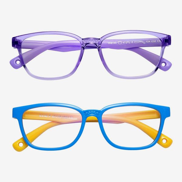 AHXLL Kids Blue Light Blocking Glasses (2 Pack)