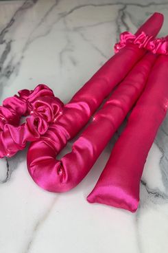 Ladylux Hair Heatless Hair-Curling-Ribbon Wrap With Scrunchies
