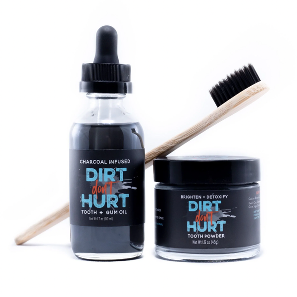 Charcoal Oral Care Kit; Toothpaste + Mouth Wash