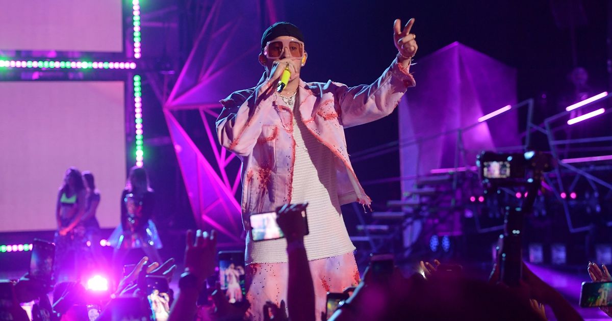 Bad Bunny Plays Concert On Truck Driving Through Nyc