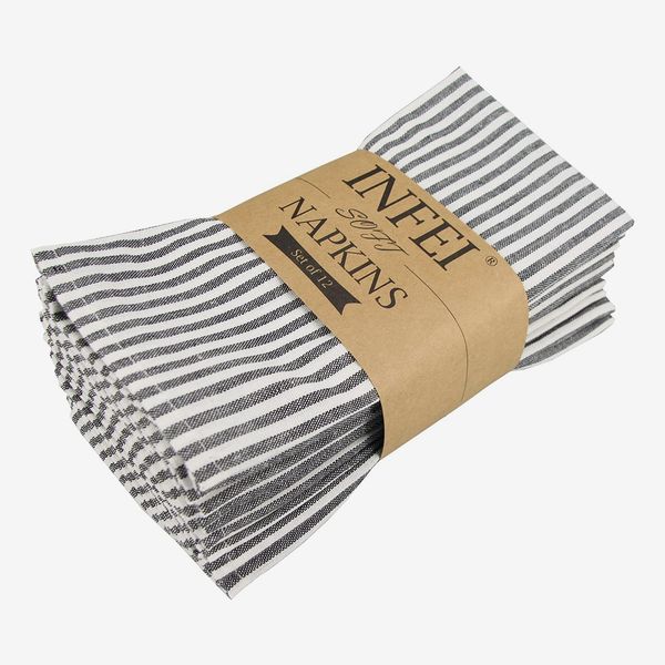 Striped Linen-Cotton Napkins
