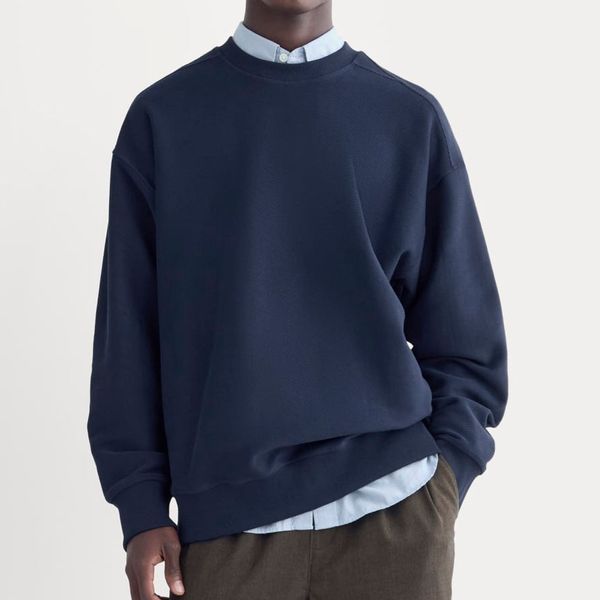 Everlane Twill Terry Jacquard Crew Sweatshirt