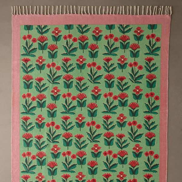 Urban Outfitters Brighton Floral Printed Woven Rug