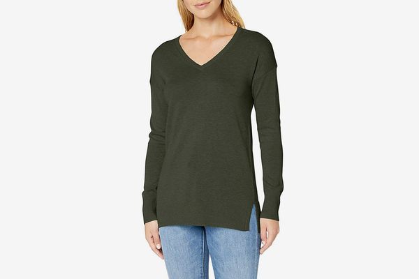 women's sweater with shirt underneath