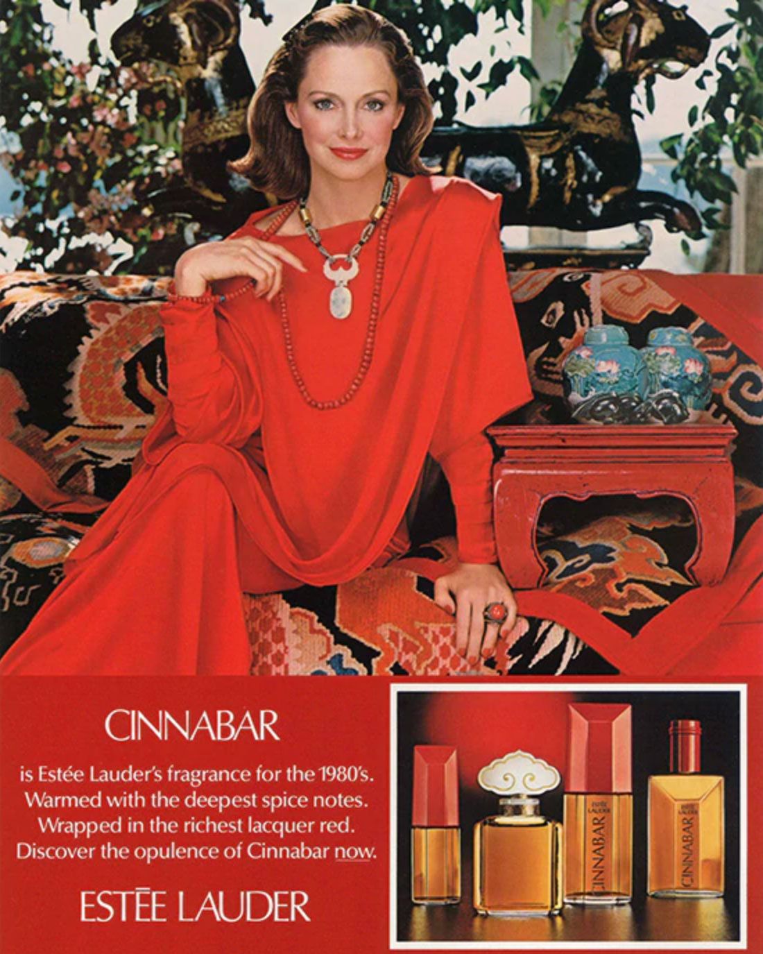 80's Skrebneski Photographed 2-Page Estee Lauder Ad - Karen