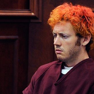 CENTENNIAL, CO - JULY 23: Accused movie theater shooter James Holmes makes his first court appearance at the Arapahoe County on July 23, 2012 in Centennial, Colorado. According to police, Holmes killed 12 people and injured 58 others during a shooting rampage at an opening night screening of 