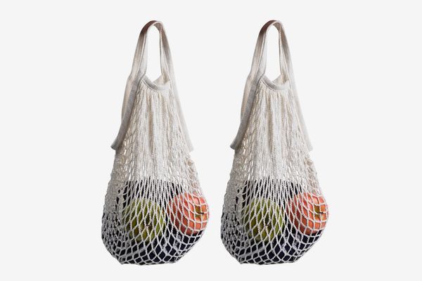 Stoncel Cotton Net Shopping Tote, 2-Pack