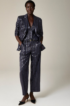 Christopher John Rogers x J.Crew Wide-Leg Pant in Striped Jacquard