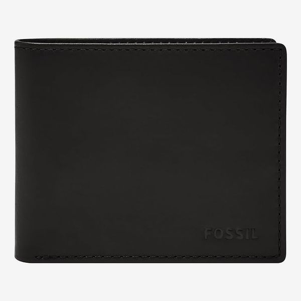 Fossil Cartera plegable de cuero con bloqueo RFID Derrick para hombre