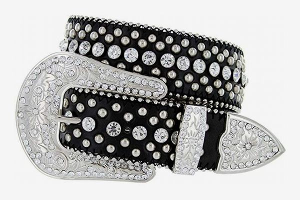 Women’s Cowgirl Style Western Belt with Rhinestones and Studs