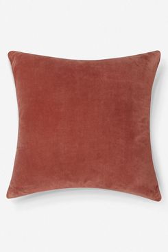 Charlotte Velvet Pillow, Coral