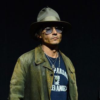Actor Johnny Depp appears at a Walt Disney Studios Motion Pictures presentation to promote the upcoming film 
