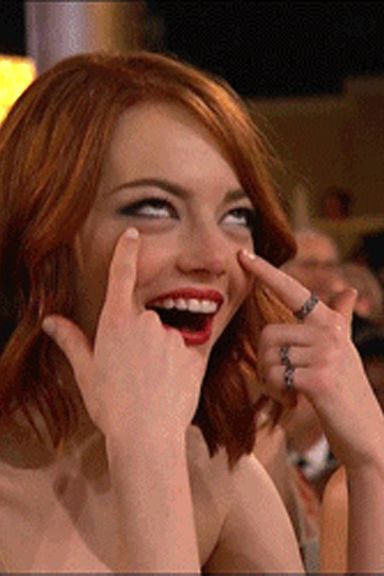 And the Golden Globe for Knowing Where Your Eyes Are goes to ... Emma Stone!