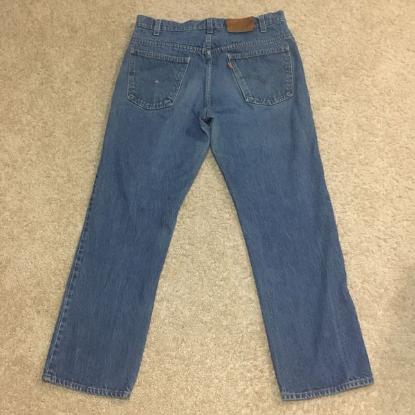 Levi’s Vintage Orange Tab Leather Patch Jeans