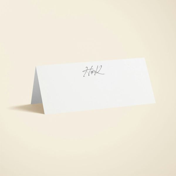 Papier Script Monogram Placecard